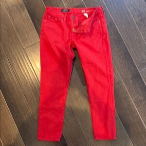 Bright Red Skinny Jeans from Jcrew size 29